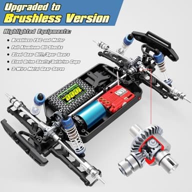 HAIBOXING 1/18 Scale Brushless Fast RC Cars 18859A, 4WD Off-Road Remote Control Trucks 48 KM/H Speed for Adults and Kids Boys, All Terrain Truck Toys Gifts with Extra Shell and Battery 40+ min Play - Image 2