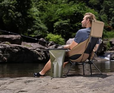 MARCHWAY Lightweight Folding High Back Camping Chair with Head Support, Stable Portable Compact for Outdoor Camp, Travel, Beach, Picnic, Festival, Hiking, Backpacking (Highback Khaki) - Image 7