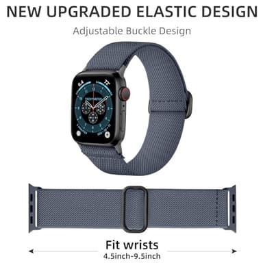 DaQin 3 Pack Stretchy Solo Loop Compatible with Apple Watch Bands for Men 42mm 41mm 40mm 38mm, Soft Nylon Braided Elastic Strap for iWatch Band Series 11 10 9 8 7 6 5 4 3 SE Ultra 3 Ultra 2 Ultra - Image 3