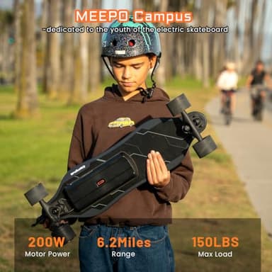 MEEPO Campus V5 Series/Envy Electric Skateboard with Remote, Top Speed Up to 29 Mph, 4 Speed Smooth Braking, Easy Carry Handle Design, Suitable for Adults & Teens - Image 3
