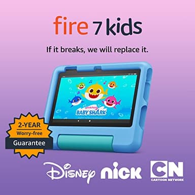 Amazon Fire 7 Kids tablet (newest model) ages 3-7. Top-selling 7" kids tablet on Amazon. Includes 6 months of ad-free and exclusive content, easy parental controls, 10-hr battery, 16 GB, Blue - Image 7