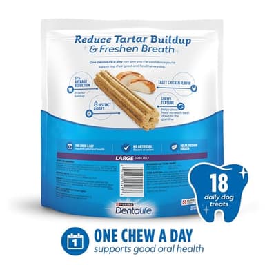 Purina DentaLife Made in USA Facilities Large Dog Dental Chews, Daily - 18 ct. Pouch - Image 6