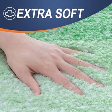 OLANLY Bathroom Rugs Mat 24x16, Extra Soft Absorbent Microfiber Bath Rugs, Rubber Backing, Quick Dry, Machine Washable Bath Mats for Bathroom Floor, Tub and Shower, Home Decor Accessories, Green - Image 3