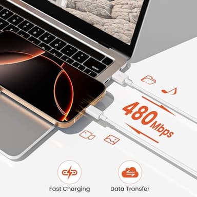 Bayznqiu USB to USB C Cable with CarPlay, [4-Pack, 3FT&6FT] USBA to Type C Fast Charging Cords for iPhone 17/17 pro/17 pro max/17 air/16/16 Plus/16 Pro/16 Pro Max/16e/15,Pixel,Galaxy,Note - Image 6