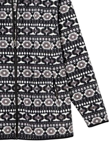 Amazon Essentials Women's Classic-Fit Full-Zip Polar Soft Fleece Jacket (Available in Plus Size), Black White Geo Print, 1X - Image 6