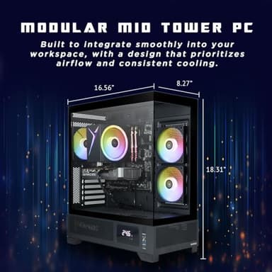 ZOTAC MEK AI-Enhanced Gaming PC Desktop Computer - NVIDIA GeForce RTX 5050, AMD Ryzen 5 5500 4.2GHz, 16GB DDR4 RGB, 1TB NVME M.2 SSD, 650W 80+ Gold PSU, WiFi 6E, Windows 11 Home - Image 7