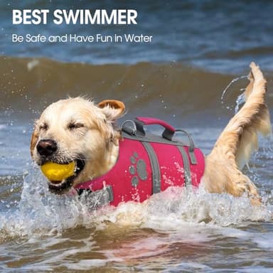 Queenmore Dog Life Vest for Swimming Large, XXL Dog Life Jacket, Floating Dog Swimming Vest, Adjustable Large Dog Life Vests for Boating with Hook/Rescue Handle, Big Dog Water Saftey Vest for Pool - Image 7