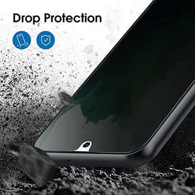 amFilm Privacy Screen Protector Samsung Galaxy S22 5g 6.1 inch with 2 Pack Camera Lens Protector, Anti Spy, Fingerprint ID Compatible, Easy to Installation, Hybird, 2+2 Pack - Image 5