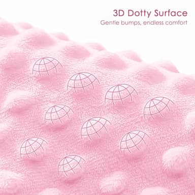 Bow Baby Blankets for Girls, Soft Nursery Minky Blankets with Muslin and Dotted Fleece Back 30x40 inches, Receiving Bed Quilt for Newborn, Infants, Toddlers - Image 5