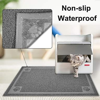 UPSKY Large Cat Litter Mat Trapper 35"×23" Traps Litter from Box and Paws Scatter Control for Litter Box Soft on Sensitive Kitty Paws Easy to Clean - Image 4