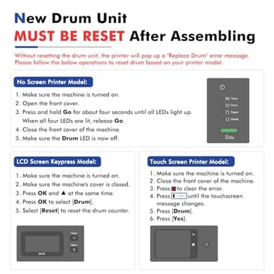 DR830 DR-830 Drum Unit Black 2-Pack Replacement for Brother DR830 DR 830 DR-830 HL-L2400D L2405W L2460DW L2460DWXL L2865DW L2480DW DCP-L2640DW MFC-L2807DW L2820DW L2820DWXL Printer (Not Toner) - Image 5