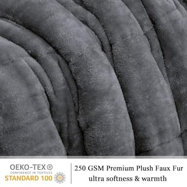 HCORA Faux Fur Queen Comforter Set - Super Soft & Warm Plush Shaggy Bed Comforter, Cozy Fuzzy Bedding Comforter Sets for Fall and Winter, Non-Shedding, 3 Pcs(1 Comforter + 2 Pillowcases) - Image 3