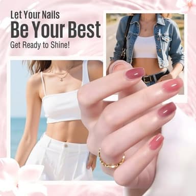 MEFA Jelly Gel Nail Polish Set, 12 Colors Jelly Red Glitter Nail Polish Set Nude Pink Milky White Nail Polish Gel Neutral Transparent Sheer Red Gel Nail Gifts for Women Girl DIY Salon Home Manicure - Image 2