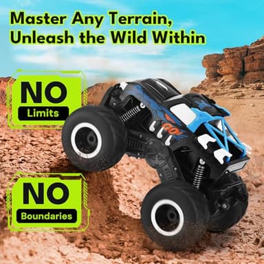 Threeking 1:16 Waterproof Monster Truck Toys RC Cars Amphibious Remote Control Car Trucks 4WD All Terrain Off-Road Pickup Toy for 6 7 8 9 10 11 12 Year Old Boys Girls Kids Gifts Presents - Image 4