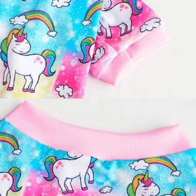 PriPre Dog Colorful Unicorn T Shirts Rainbow Pattern Printed Pet Shirt Softable Pajamas for Large Dog (3XL,Colorful) - Image 6