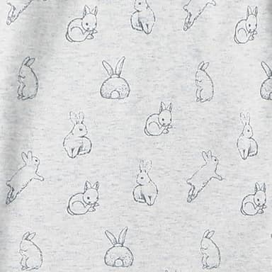 Owlivia 100% Organic Cotton Baby Long Sleeve Pajama Sets, Toddler Boy Girl 2-Piece Sleepwear(5 Years, Grey Rabbit) - Image 4