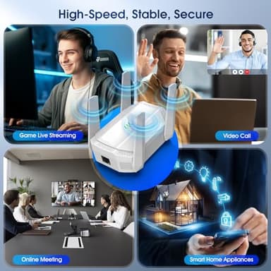 AX3000 WiFi 6 Extender, Dual Band WiFi Extender Signal Booster, Internet Booster with Gigabit Ethernet Port, Covers Up to 12,000sq.ft and 99 Devices, Faster Speed and Easy Setup, White - Image 7