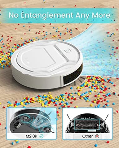 Lefant M210 Pro Robot Vacuum with 2200 Pa Powerful Suction, 6 Cleaning Modes, 120 Mins Runtime, Quiet, Self-Charging, Voice Control, Ideal for Pet Hair and Hard Floor, White - Image 2