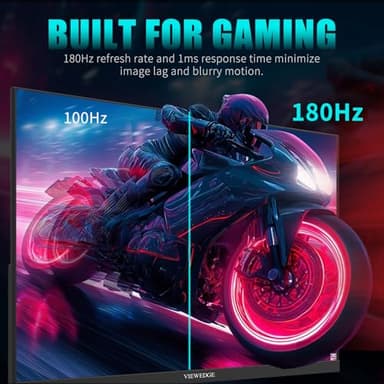 Viewedge Gaming Monitor 27 inch 180hz (Supports 144hz/165hz) 1ms, 110% sRGB with HDR 10 | 1080p IPS Screen, DP HDMI, Built-in Speakers, Support Freesync and Wall Mount - Image 2