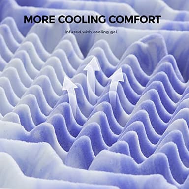 Dreamsmith 3 Inch 7-Zone Queen Memory Foam Mattress Topper, Cooling Gel Infused Foam Mattress Pad, Queen Size Bed, CertiPUR-US Certified - Image 4