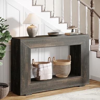 Tribesigns Farmhouse Console Table, 47 Inches Entryway Console Table with Storage, Industrial Hallway Accent Table for Living Room, Entrance - Image 5