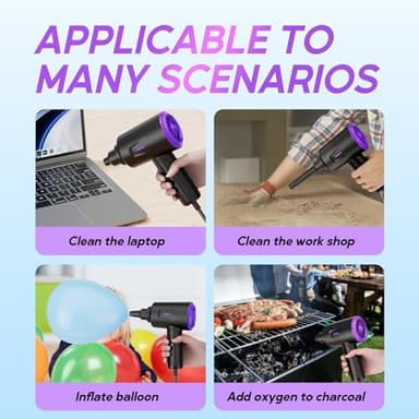 Electric Air Duster - Air Blower - Multi-Use Compressed Air Duster for Keyboard- Computer and PC - 5.74 oz Powerful Motor - Image 7