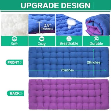 NESDCC 2 Pack Camping Cot with Mattress Comfortable Cot Bed Folding Cot Heavy Duty Cots for Sleeping with Carry Bag for Adults Kids Guest Bed Outdoor Indoor Home - Image 4