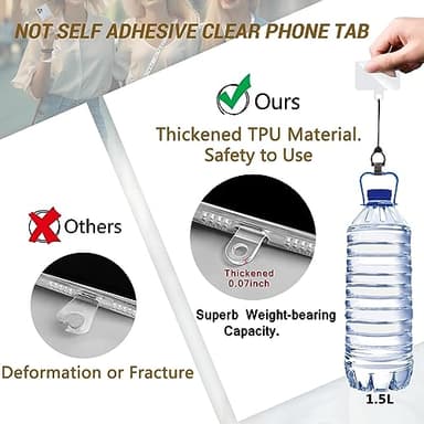 Yonlevres Phone Lanyard Crossbody Wrist Strap, Black Cell Phone Lanyards for around the Neck Wristlet Adjustable Strap for Keys Case ID Badges Accessories - Image 3