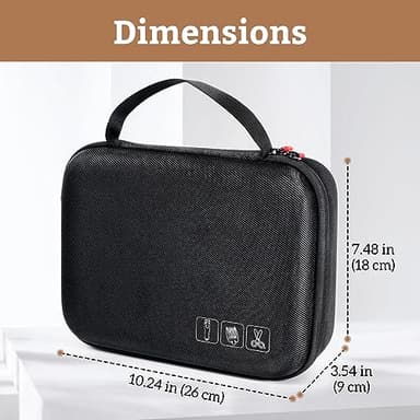 ProCase Hard Travel Case for Hair Clippers, Hair Cutting Barber Supplies Holder, Trimmer Organizer Storage Bag for Hatteker/Oneisal/Wahl 5Star/Andis Men Razor Guard Grooming Kits -Black - Image 6