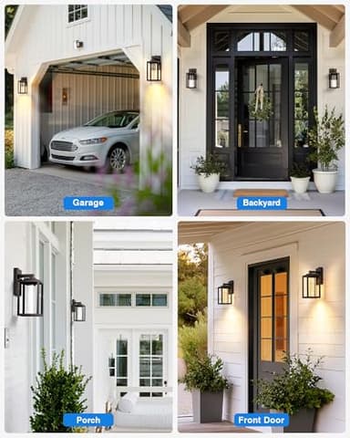 VIANIS 2 Pack Porch Lights Outdoor, Oil Rubbed Bronze Dawn to Dusk Exterior Lighting Fixtures for House, Farmhouse Outside Garage Lights Wall Mount Built-in LED Outdoor Wall Sconces Lantern, Anti-Rust - Image 9