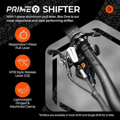 Box One/Two Prime 9 X-Wide 11-50T Range Multi Shift Drivetrain Cycling Groupset Shifter Rear Derailleur Bike Cassette Chain Shift Cable & Housing Kit - Image 3