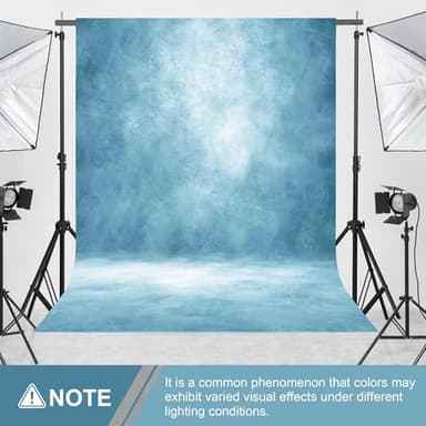 Haboke Abstract Professional Photography Backdrop for Portrait Photo Props Booth Background Photoshoot Studio with Polyester Fabric Roller Pocket on Top(8x10ft, Light Blue,No Stand) - Image 4