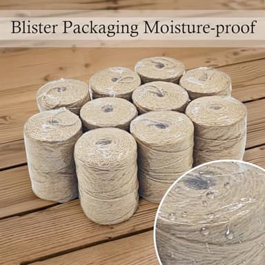 10 PCS Twine String Bulk 6000 Feet Long, 2mm Thin Jute Twine for Crafts, Hemp Rope Wrapping, Packing Gardening, Crochet Knitting Macrame Decor, 600 Feet Each Roll - Image 4
