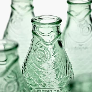 Serax Glass Water Pitcher | Fish & Fish glassware by Paola Navone | Wine Carafe Decanter 28.74 fl oz | Clear Green Bottle Container for hot & cold Drinks | Fridge Beverage Dispenser, Suitable as Vase - Image 5