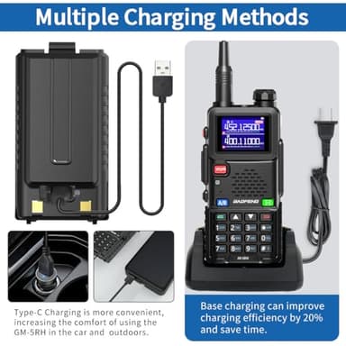 Baofeng Radio Ham Radio Long Range AR-5RM 10W Handheld NOAA Emergency Weather Radio 999CH Rechargeable Walkie Talkies with Programming Cable,USB-C Charging for Survival Gear Hunting Camping,2 Pack - Image 5