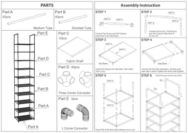 FIDUCIAL HOME 10 Tiers Shoe Rack Space Saving Vertical Single Pairs Sturdy Shoe Shelf Storage Organizer - Image 7