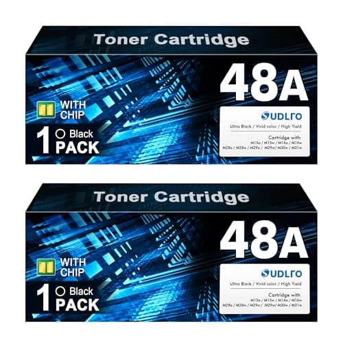 48A Toner Cartridge for HP CF248A - Replacement for HP 48A Toner Cartridge Black Compatible with Pro M15w M15a M29w M29a M28w M28a M31w M30w M16a M16w Series Printer (2 Black) - Image 1