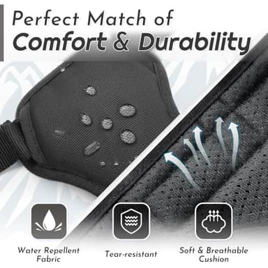 Eagloo Dog Harness for Large Dogs, No Pull Service Vest with Reflective Strips and Control Handle, Adjustable and Comfortable for Walking, No Choke Pet Harness with 2 Metal Rings, Black, L - Image 6