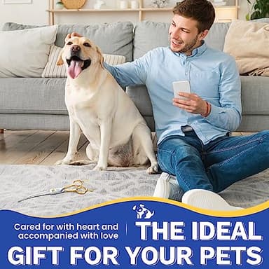 JASON 7.5 Inch Curved Scissors for Dog Grooming Professional Downward Curved Pet Face Trimming Shears with Symmetric Handle Sharp Comfortable - Image 7