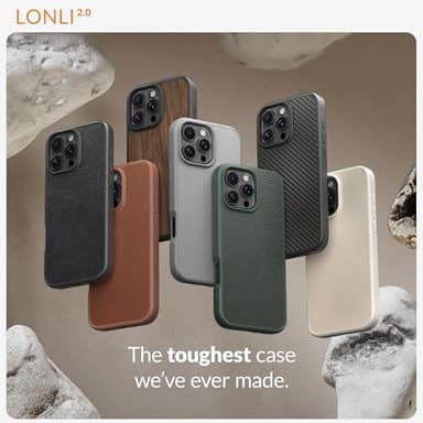 LONLI 2.0 - for iPhone 16 Pro Max Case - The Toughest Aramid Fiber Magnetic Protective Phone Cover - [360° Shock-Absorbent Bumper and Inner TPE Frame] - [Compatible with Magsafe] - Aramid Fiber - Image 2
