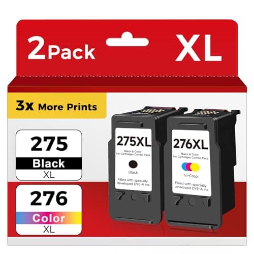 Skyink Remanufactured Ink Cartridge Replacement for Canon Ink 275XL 276XL PGI275 CLI276 PG-275 CL-276 XL for Pixma TS3500 TS3522 TS3520 TR4700 TR4720 TR4722 Printer (2- Pack Combo Black Color) - Image 1