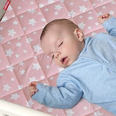 Pack and Play Sheets Fitted, Breathable Thick Playard Lovely Print Cover 39"×27"×5" Compatible with Graco Pack n Play, Pink Star - Image 7