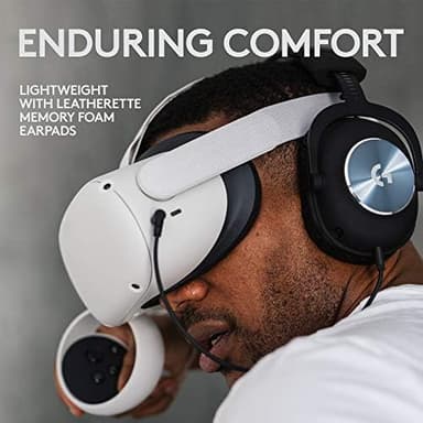 Logitech G PRO Gaming Headset for Oculus Quest 2 - Oculus Ready - Custom-length Cable - PRO-G Precision Gaming Audio Driver - Steel and Aluminum Build - Low-Latency 3.5 mm Aux Connection - Image 5