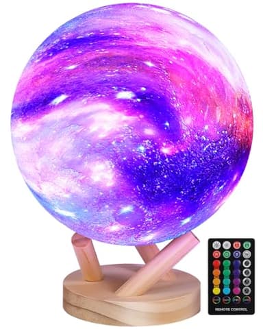 GROPINFLY Moon Lamp Galaxy Lamp 6 inch 16 Colors LED 3D Moon Light, Remote & Touch Control Lava Lamp Moon Night Light Gifts for Girls Boys Kids Women Birthday - Image 1