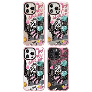 Rosarnnah Compatible for iPhone 16 Pro Max Case Cute - Durable Shockproof 6.6 ft Drop Impact Phone Case - Glitter Pink Funny Skeleton Design for iPhone 16 Pro Max 6.9" - Image 7