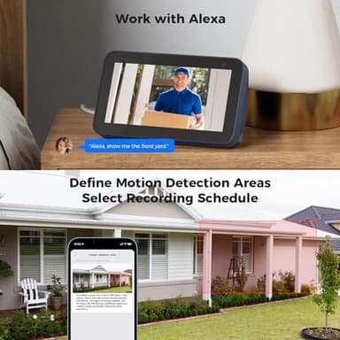 Hiseeu Security Cameras Wireless Outdoor, 4pcs Solar Powered 3K 4MP Surveillance WiFi Cameras for Home Security Outside, PIR/AI Motion Detection, Waterproof, Color Night Vision, 2-Way Audio, Black - Image 8