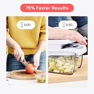 Fullstar The Original Pro Chopper - Vegetable Chopper and Spiralizer, Food Chopper with Container, Fruit Slicer, Kitchen Gadgets & Accessories, Home Essentials (8 in 1, White) - Image 3