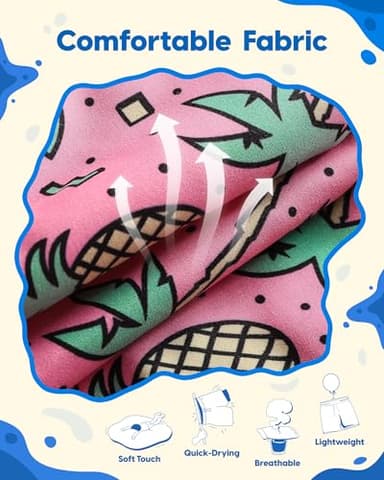 maamgic Boys Swim Trunks Toddler Swim Shorts Little Boys Bathing Suit Swimsuit Toddler Boy Swimwear,Palmpineapple Pink,5 T - Image 4