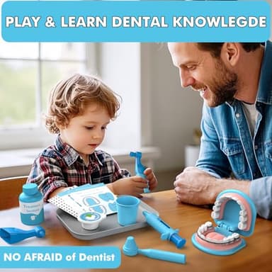 Dentist Play Set for Toddlers 3-5 - Doctor Kit Toy Gifts for 3 4 Year Old Girls, Pretend Play Montessori Toys Teeth and Dental Playset Medical Kits for Boys Kids 2-4 5 6 7 8 - Image 6