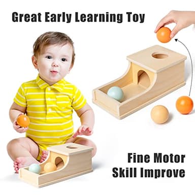 Busy edition Montessori Toys for Babies 6-12 Months Object Permanence Box Wooden Ball Drop Toy Play for 6 Month 1 2 3 Year Old Toddlers Infant Early Age Toy - Image 5